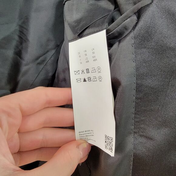 Mens LUXURY HUGO BOSS "HOUSTON/GLORIOUS" WOOL TUXEDO SUIT In BLACK 46R EX-CON - Picture 8 of 12